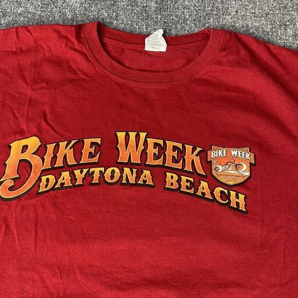 Daytona Beach 2012 Shirt 71st Annual Bike Week Mens XL Red Motorcycle T-shirt - Picture 4 of 11
